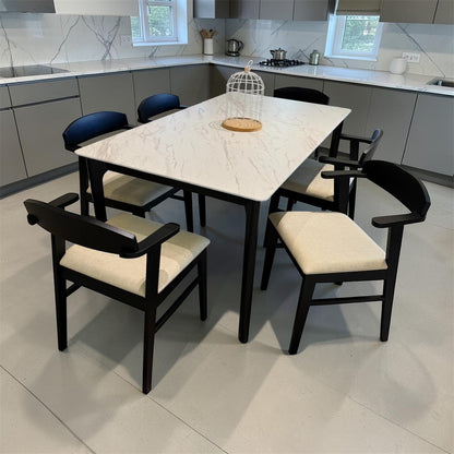 YANICE MARBLE & DYLAN ZAN Modern Chair Luxury Dining Set