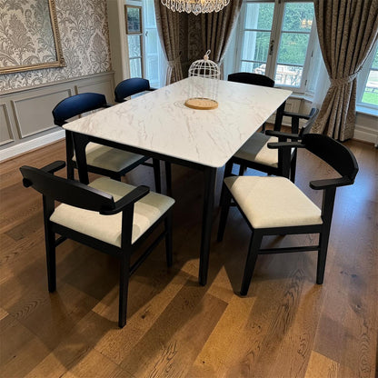 YANICE MARBLE & DYLAN ZAN Modern Chair Luxury Dining Set
