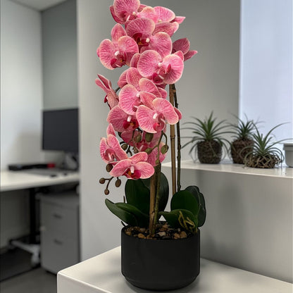 Luxury Orchid Artificial Flower with Decorative Vase