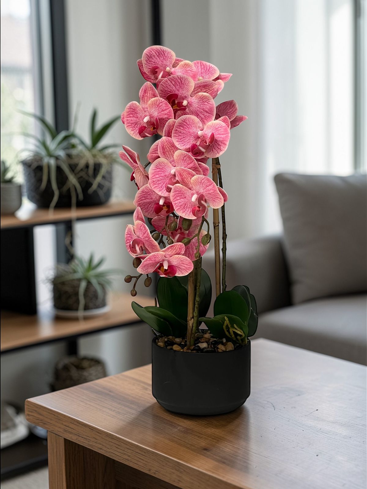Luxury Orchid Artificial Flower with Decorative Vase