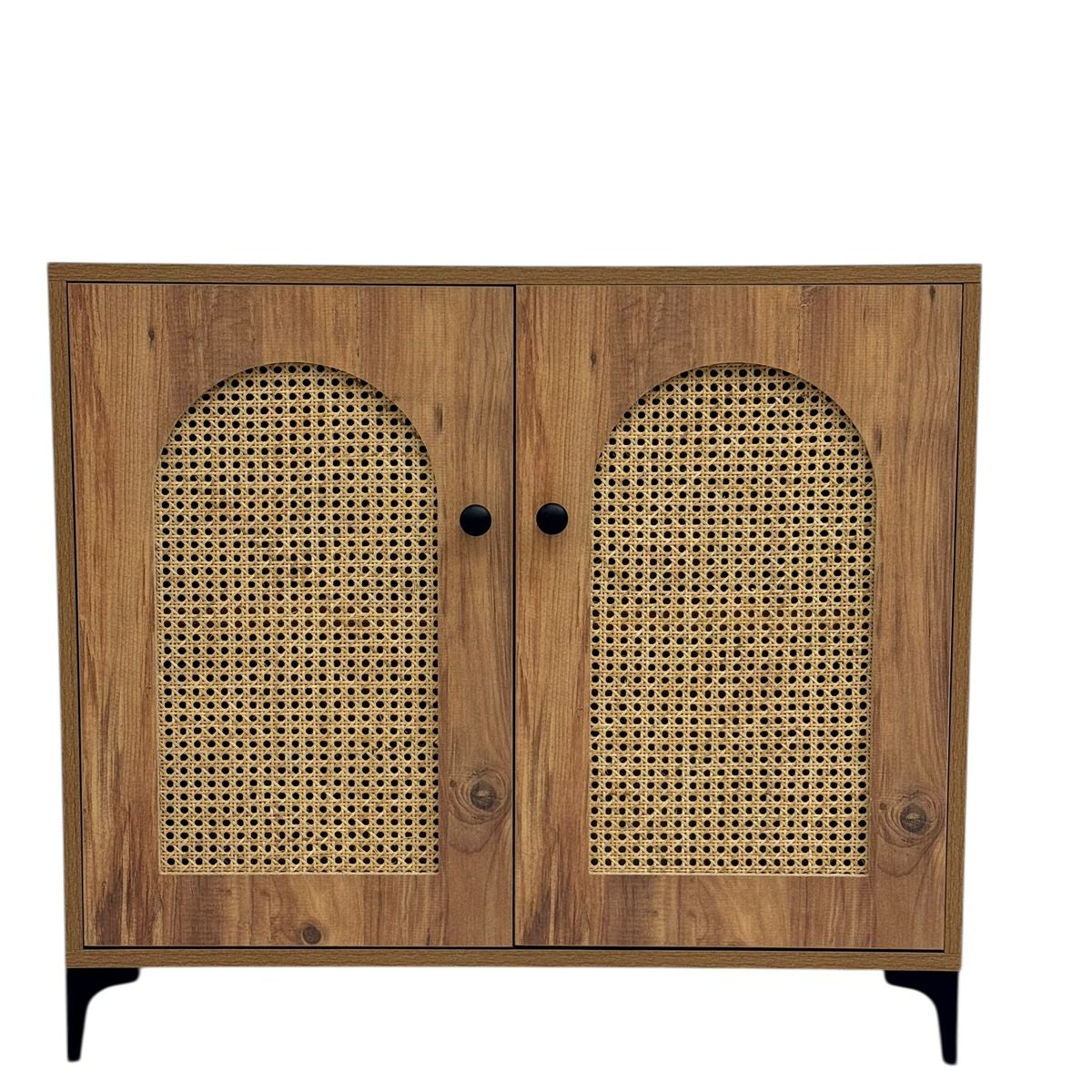2 & 3 Door Multi-Purpose Natural Rattan Wood Storage Cabinet