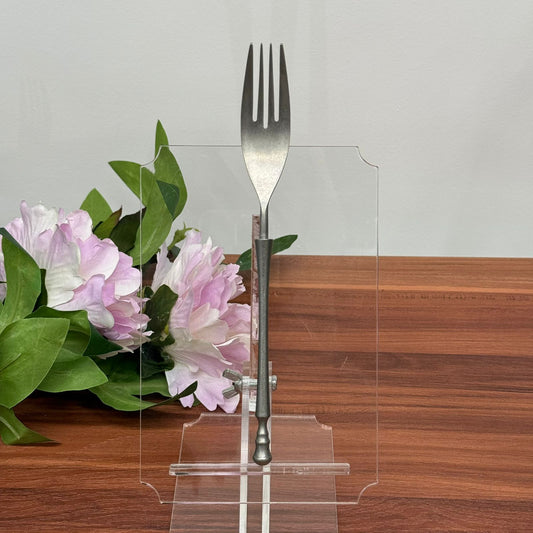 Elegant Stainless Steel Dining Fork with Decorative Handle