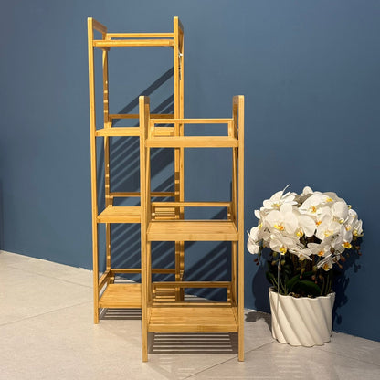 Modern Bamboo Multi-Tier Storage Rack – Space-Saving Organizer Shelf
