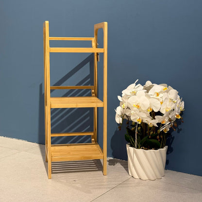 Modern Bamboo Multi-Tier Storage Rack – Space-Saving Organizer Shelf