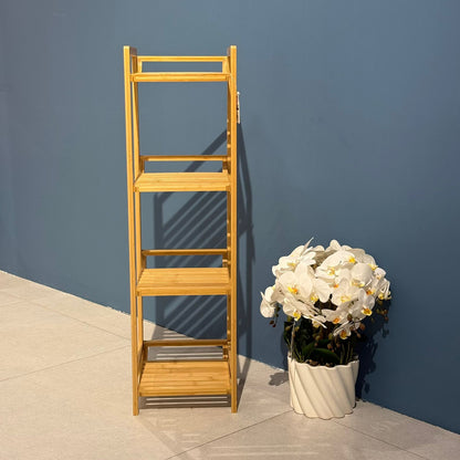 Modern Bamboo Multi-Tier Storage Rack – Space-Saving Organizer Shelf