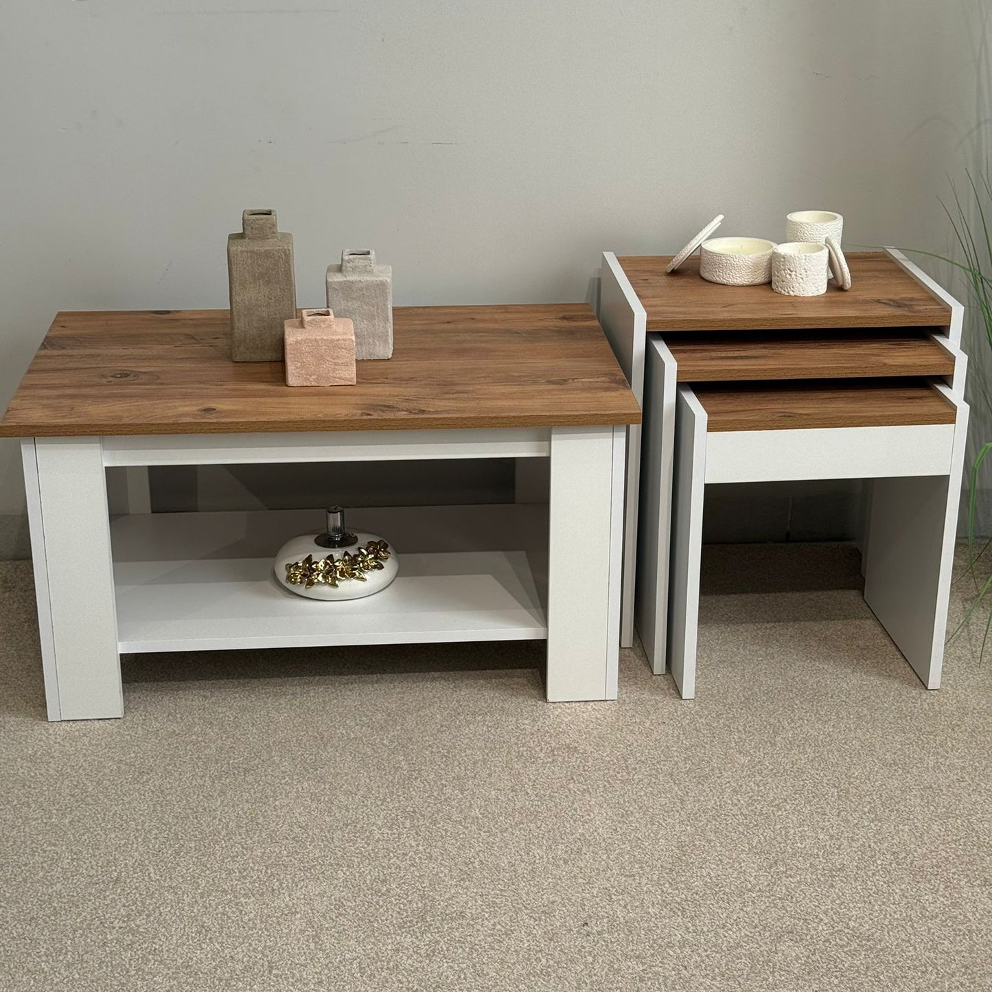 Modern Coffee Table with Matching Nesting Tables