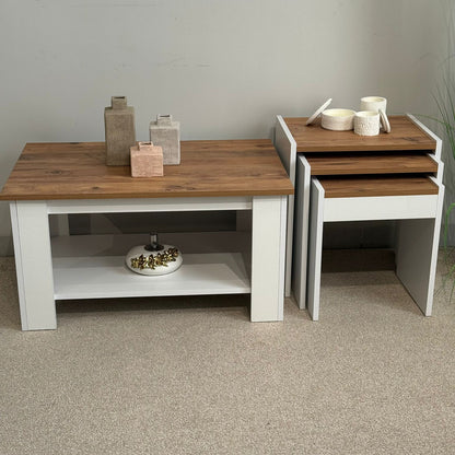 Modern Coffee Table with Matching Nesting Tables