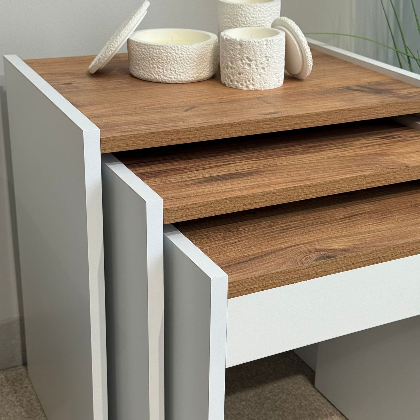 Modern Coffee Table with Matching Nesting Tables