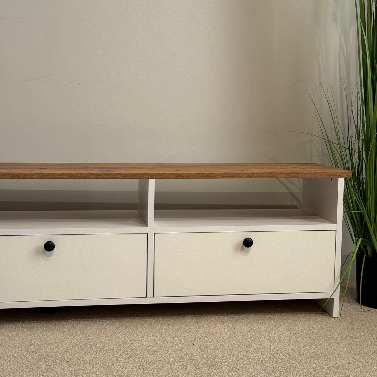 Minimalist Modern TV Table with Storage