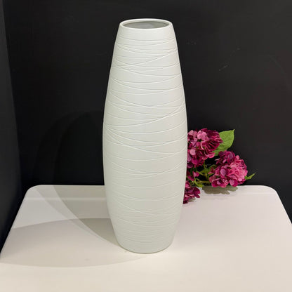 Luxury White Tall Decorative Ceramic Vase
