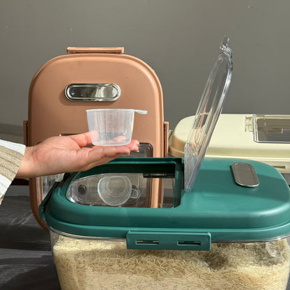Airtight Food Storage Container with Measuring Cup