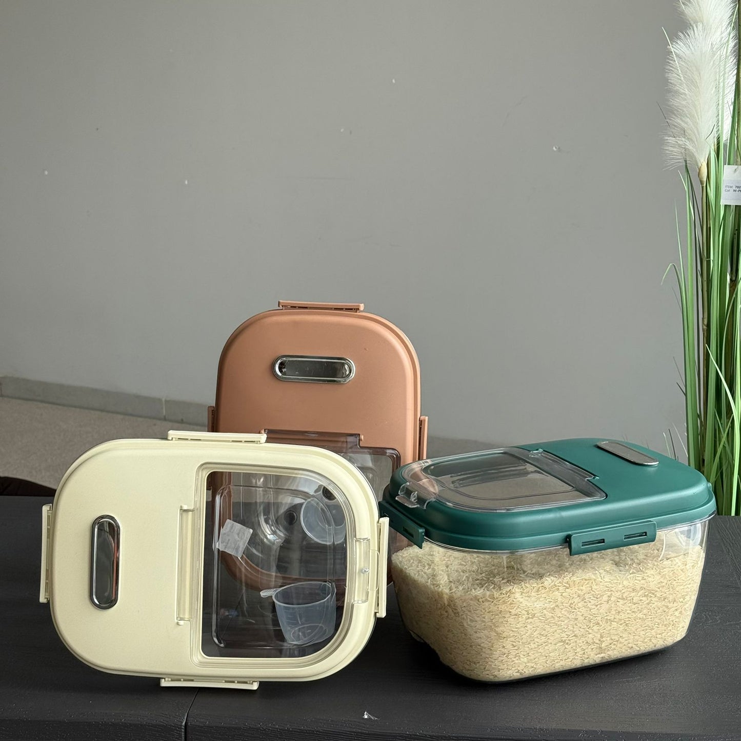 Airtight Food Storage Container with Measuring Cup