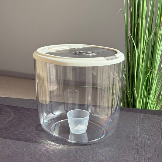 Airtight Food Storage Container with Measuring Cup & Sealed Lid
