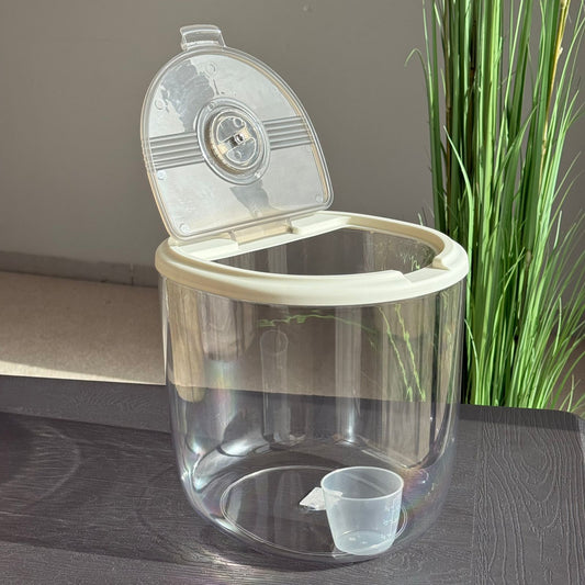 Airtight Food Storage Container with Measuring Cup & Sealed Lid