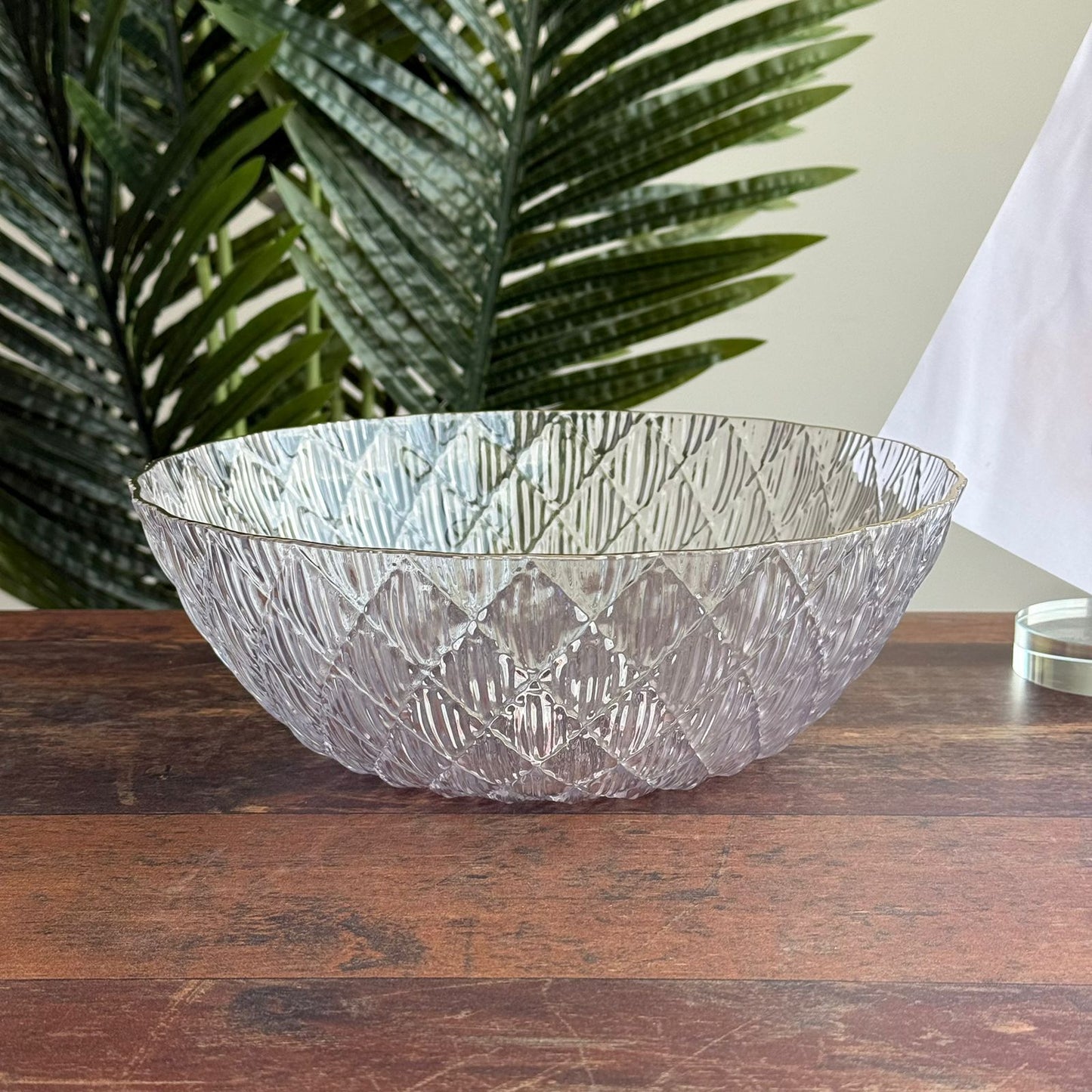 Luxury Modern Serving Bowl with Gold Rim