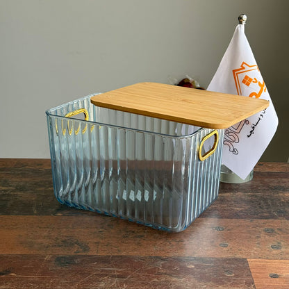 Luxury Acrylic Storage Box with Bamboo Lid