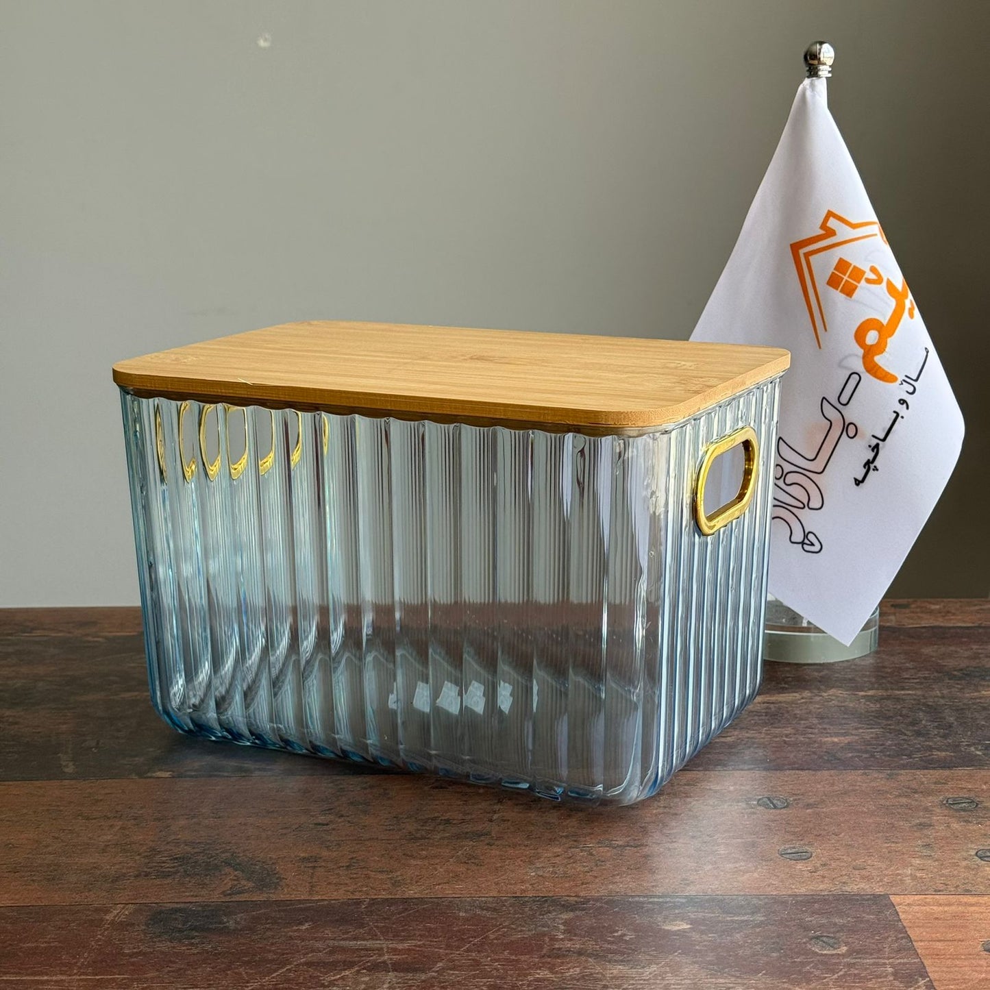 Luxury Acrylic Storage Box with Bamboo Lid