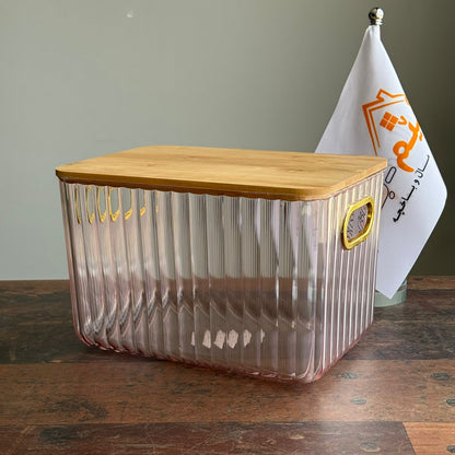 Luxury Acrylic Storage Box with Bamboo Lid