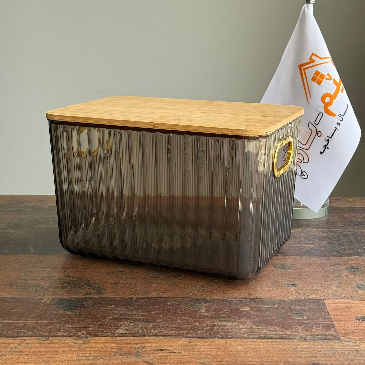 Luxury Acrylic Storage Box with Bamboo Lid
