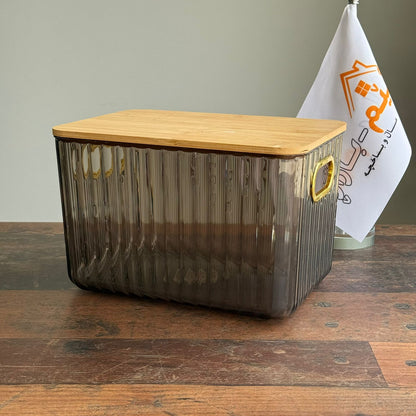 Luxury Acrylic Storage Box with Bamboo Lid