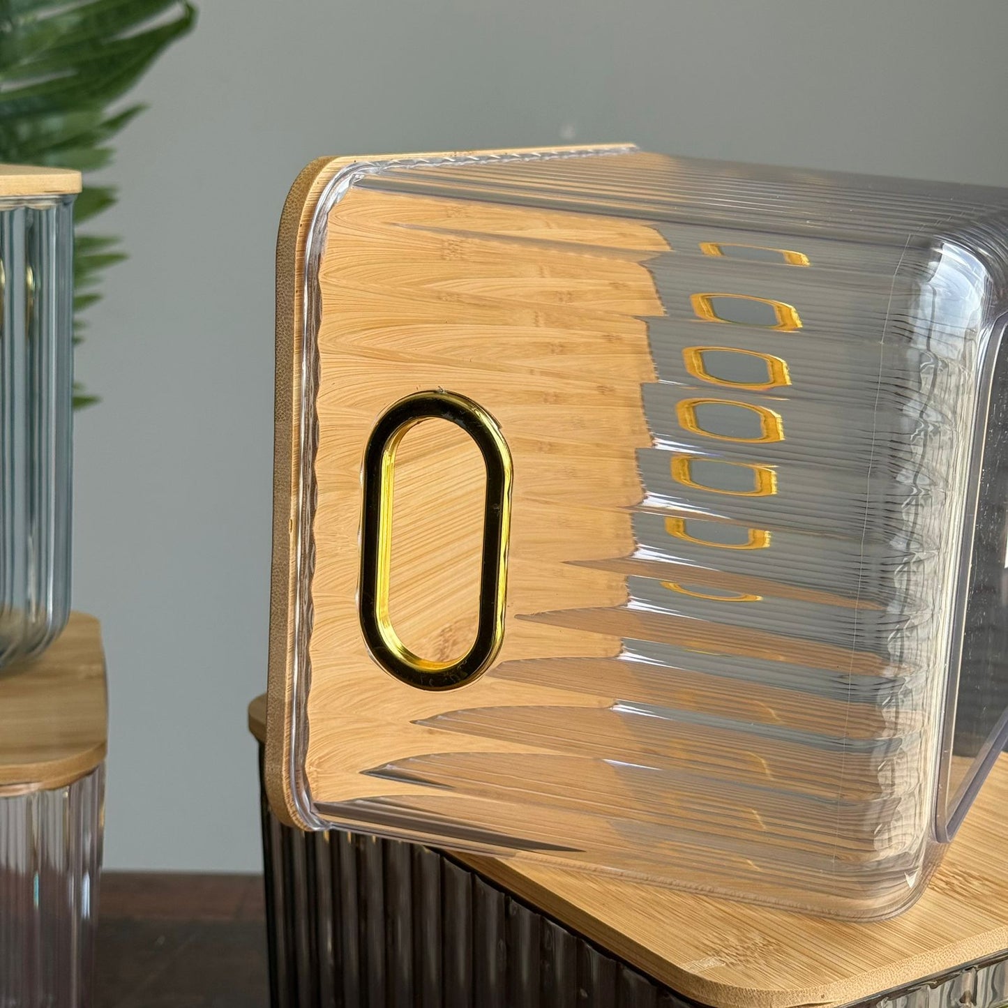 Luxury Acrylic Storage Box with Bamboo Lid