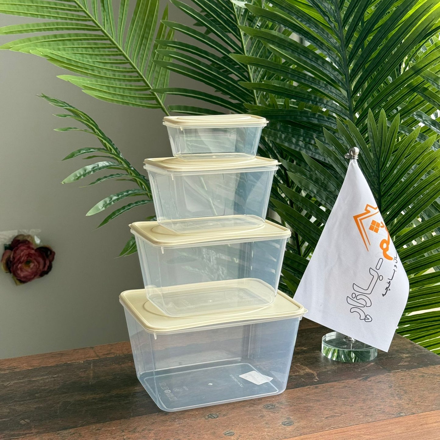 Transparent Kitchen Storage Container Set – 4PCS with Airtight Lids