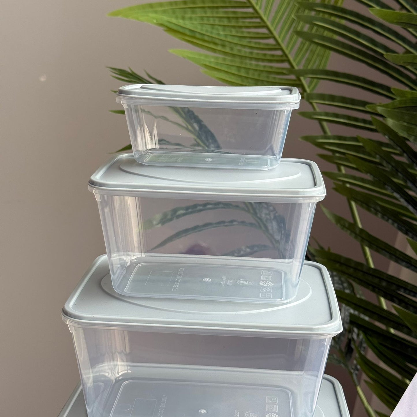 Transparent Kitchen Storage Container Set – 4PCS with Airtight Lids