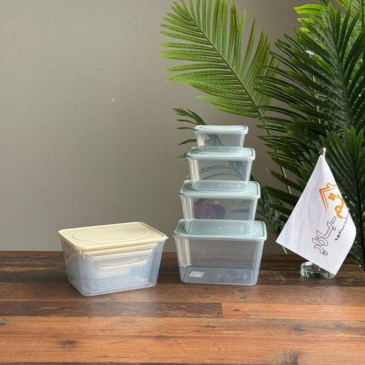 Transparent Kitchen Storage Container Set – 4PCS with Airtight Lids
