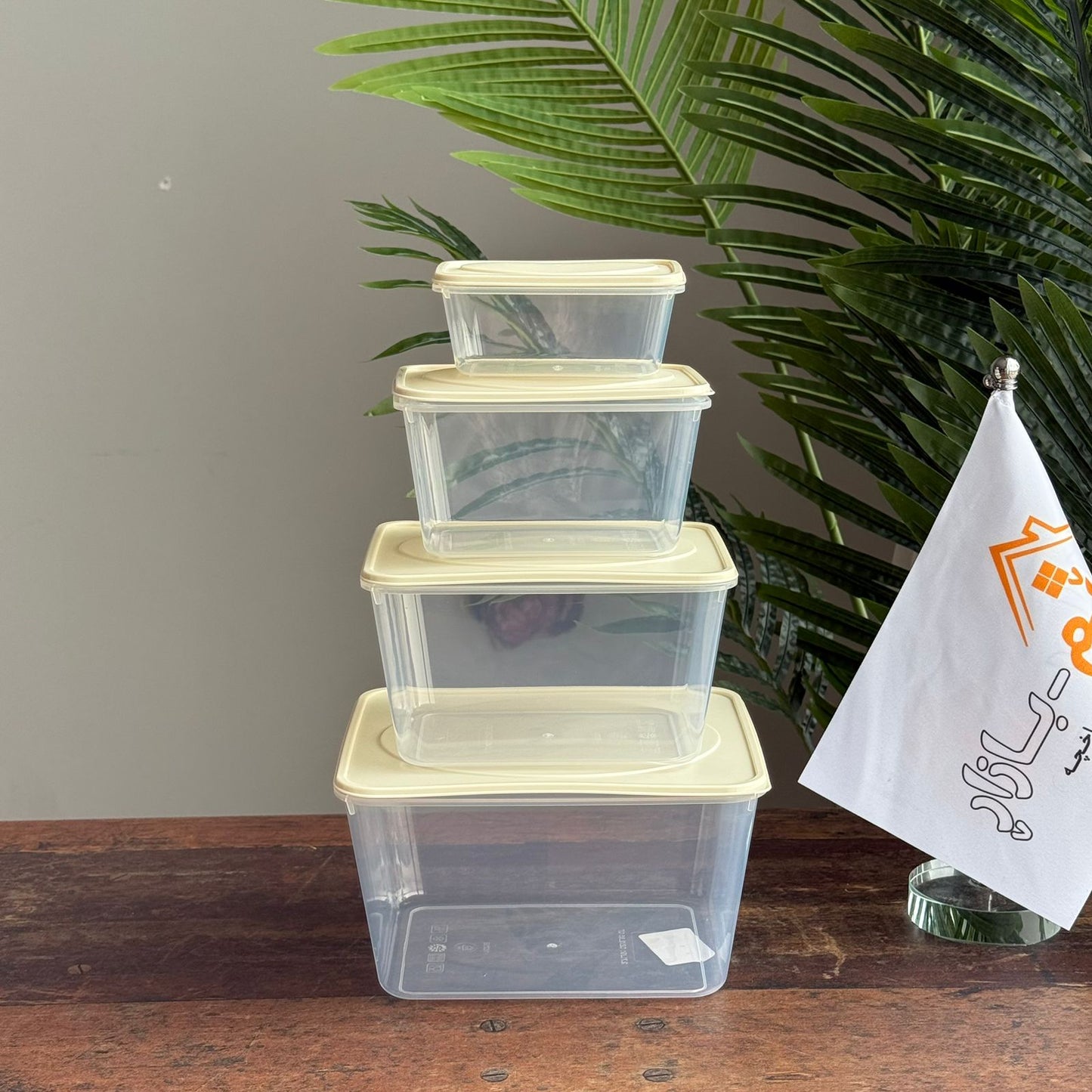 Transparent Kitchen Storage Container Set – 4PCS with Airtight Lids