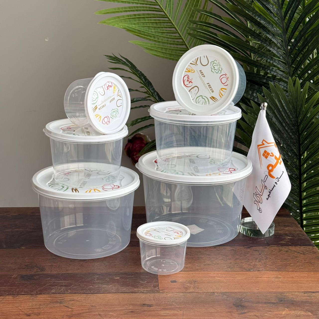 7-Piece Multi-Size Transparent Food Storage Container Set with Lids