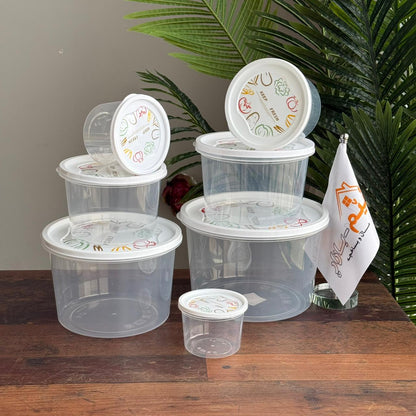 7-Piece Multi-Size Transparent Food Storage Container Set with Lids