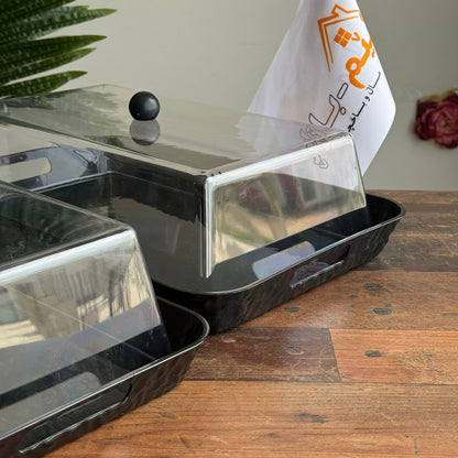 Modern Serving Container with Transparent Lid
