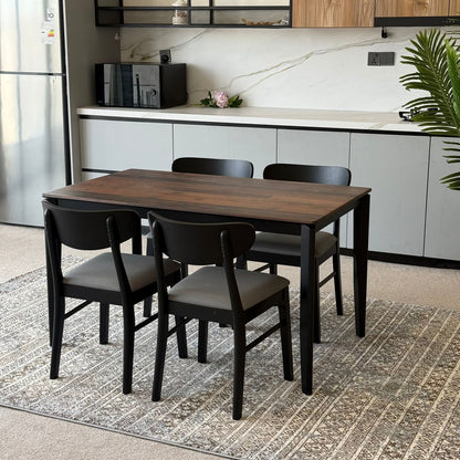 MARQUEE OLD STYLE Table with IYAN Wood- Modern Chairs– Luxury Dining Set