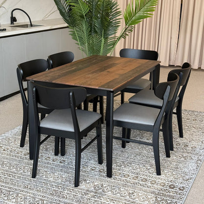 MARQUEE OLD STYLE Table with IYAN Wood- Modern Chairs– Luxury Dining Set