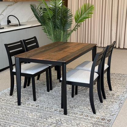 MARQUEE OLD STYLE Table with TRISTON Wood- Modern Chairs– Luxury Dining Set
