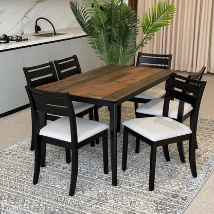 MARQUEE OLD STYLE Table with TRISTON Wood- Modern Chairs– Luxury Dining Set