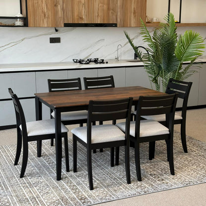 MARQUEE OLD STYLE Table with TRISTON Wood- Modern Chairs– Luxury Dining Set