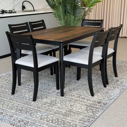 MARQUEE OLD STYLE Table with TRISTON Wood- Modern Chairs– Luxury Dining Set