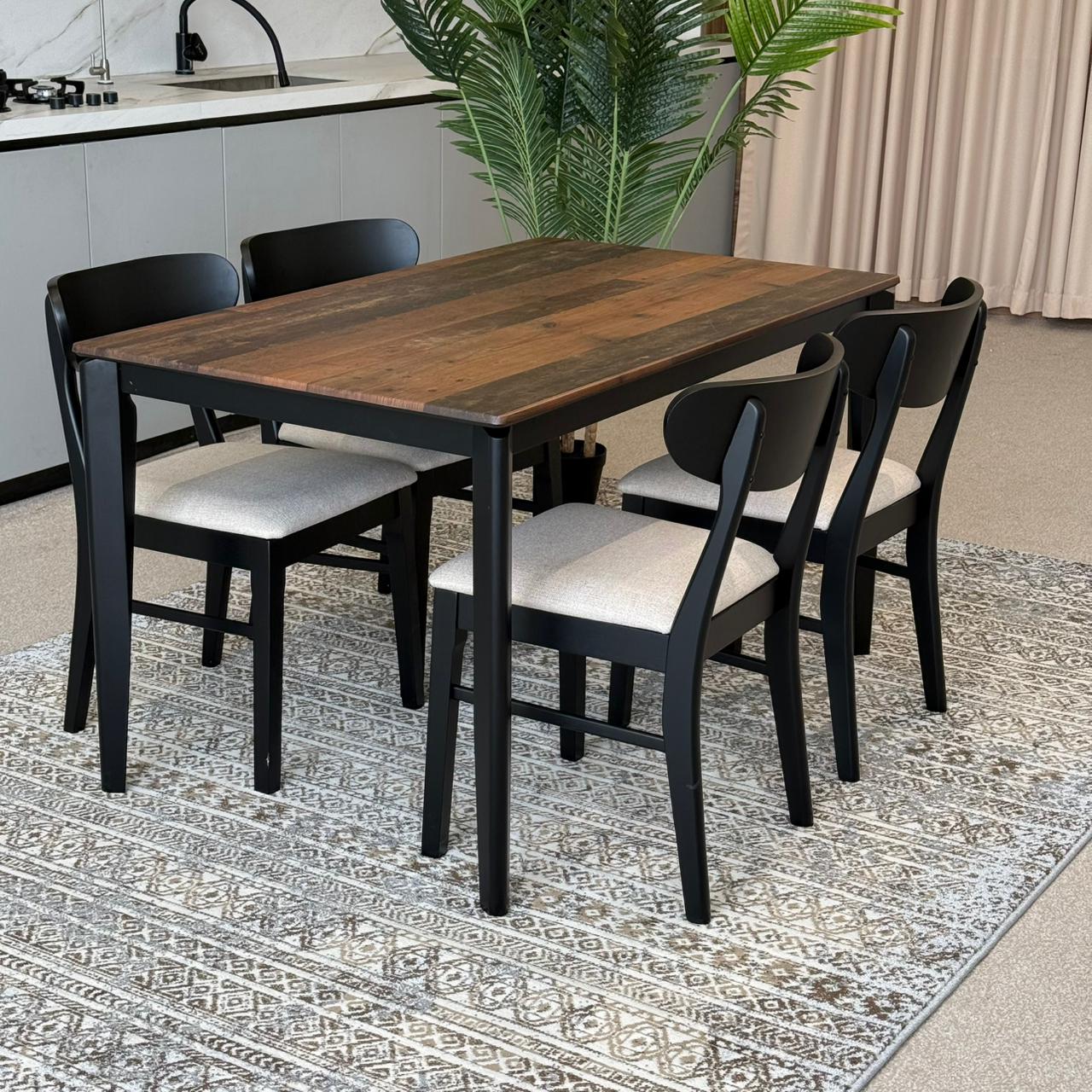 MARQUEE OLD STYLE Table with IYAN Wood- Modern Chairs– Luxury Dining Set