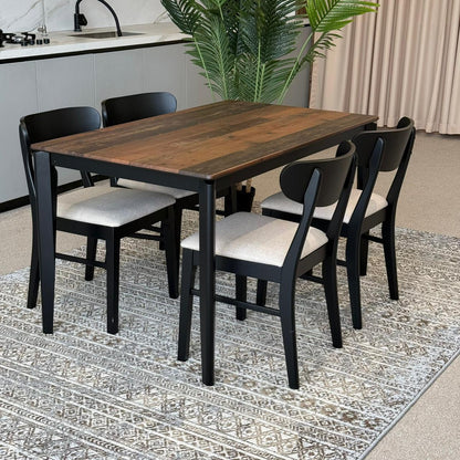 MARQUEE OLD STYLE Table with IYAN Wood- Modern Chairs– Luxury Dining Set