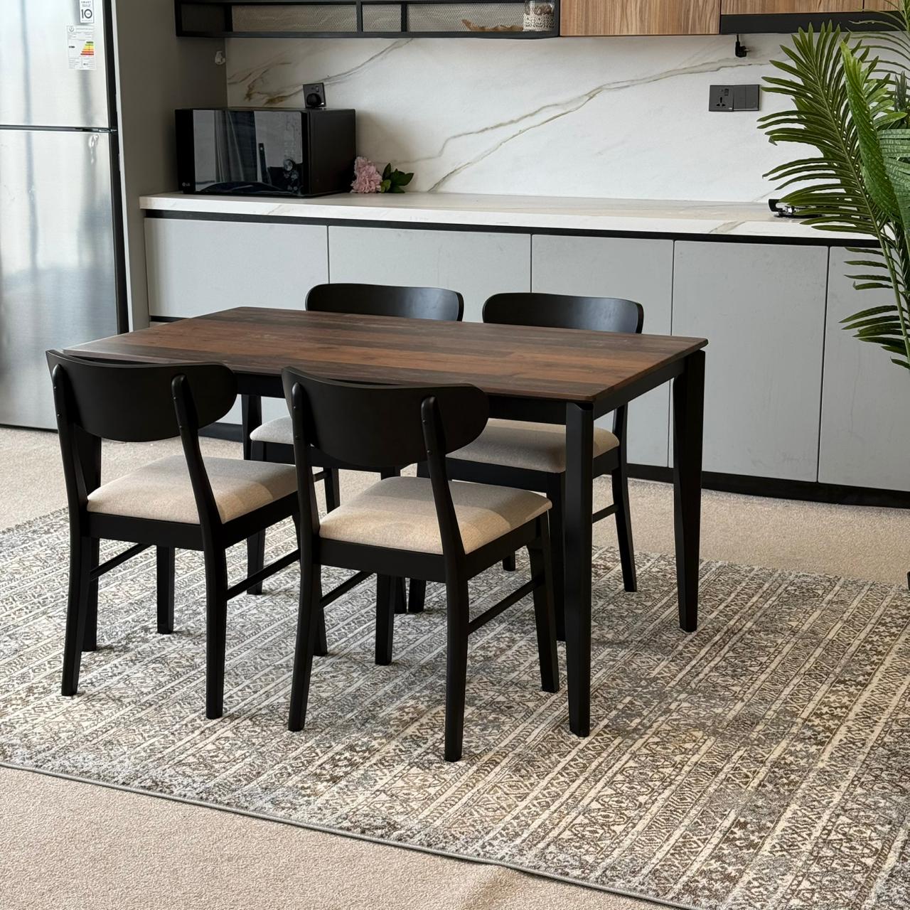MARQUEE OLD STYLE Table with IYAN Wood- Modern Chairs– Luxury Dining Set