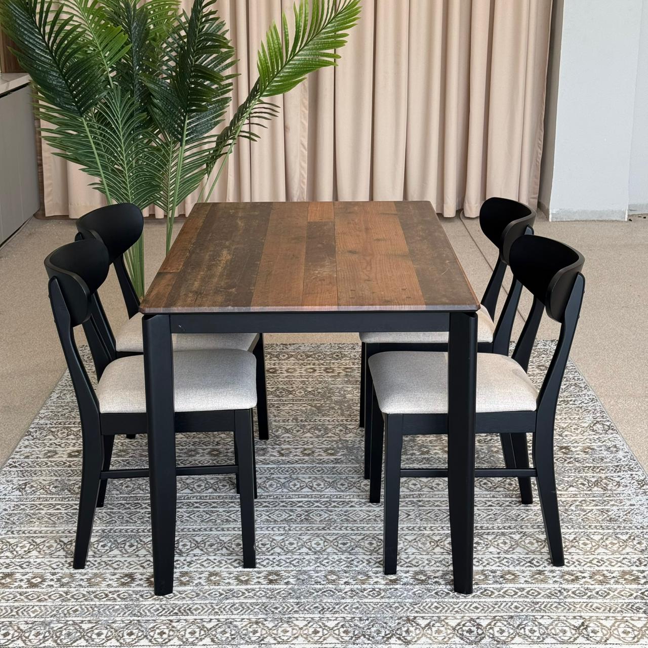 MARQUEE OLD STYLE Table with IYAN Wood- Modern Chairs– Luxury Dining Set