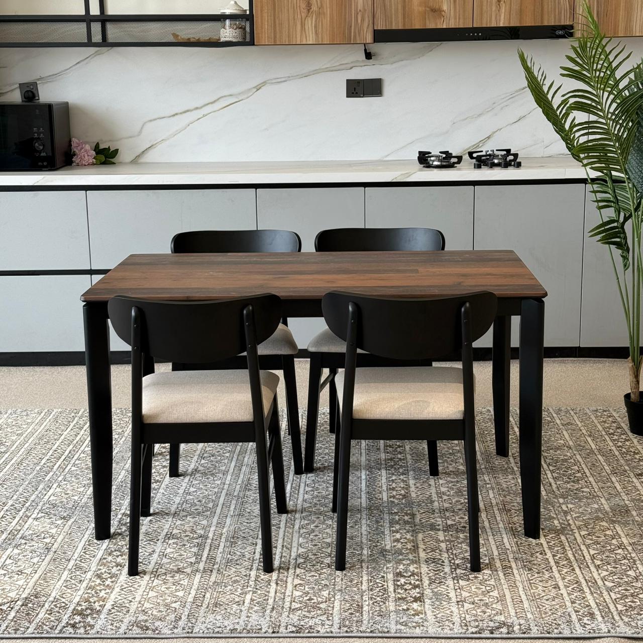 MARQUEE OLD STYLE Table with IYAN Wood- Modern Chairs– Luxury Dining Set