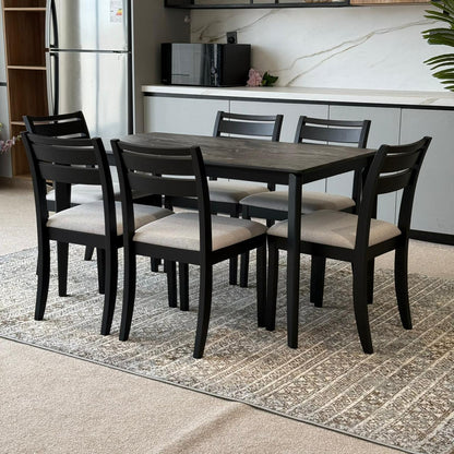 MARQUEE PALADIN Table with TRISTON - Modern Wooden Chairs– Luxury Dining Set