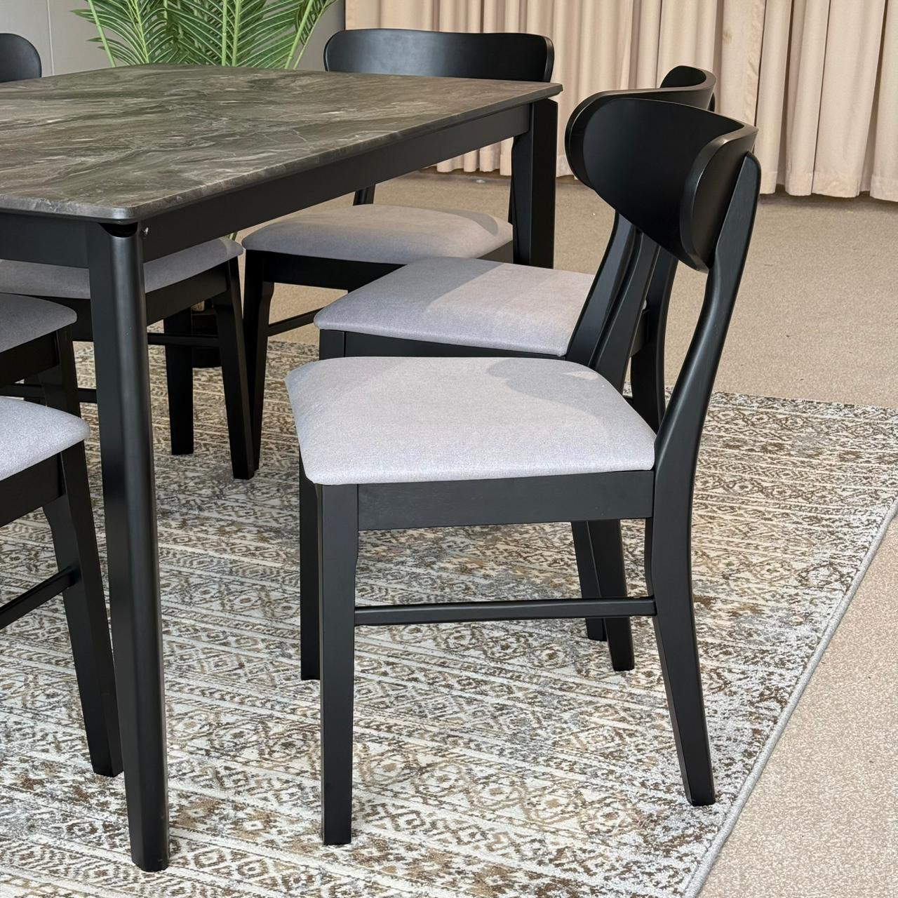 MARQUEE PALADIN Table with IYAN- Modern Wooden Chairs– Luxury Dining Set