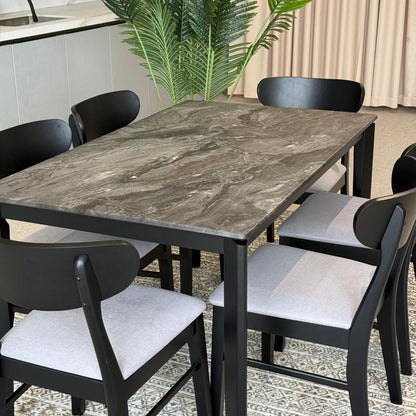 MARQUEE PALADIN Table with IYAN- Modern Wooden Chairs– Luxury Dining Set