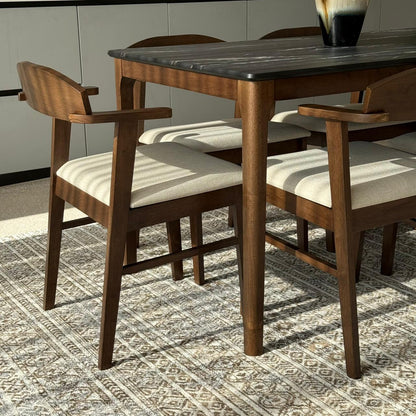 ADRIAN LETIZA Table with DYLAN Modern Chairs – Luxury Dining Set