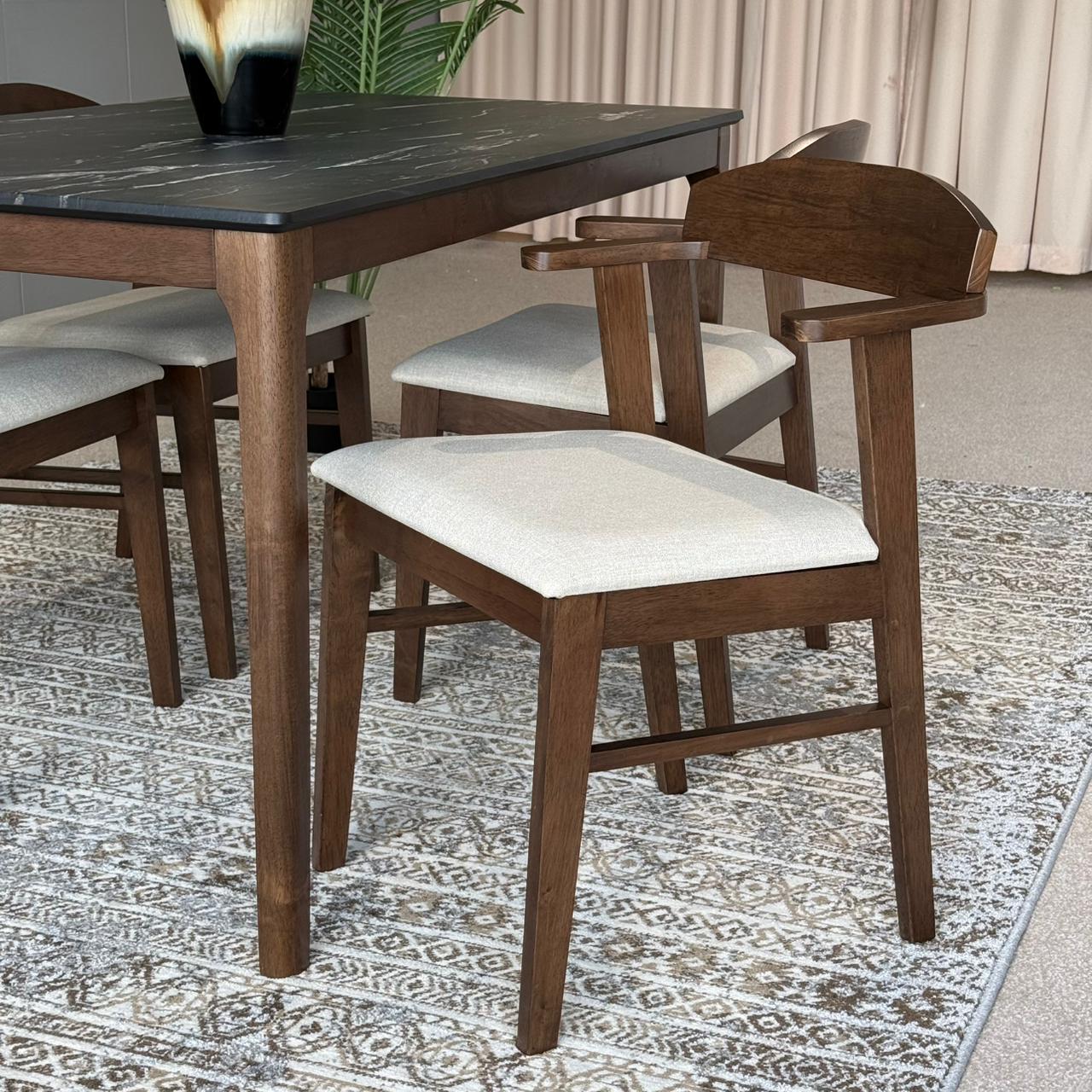 ADRIAN LETIZA Table with DYLAN Modern Chairs – Luxury Dining Set