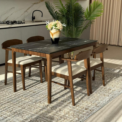 ADRIAN LETIZA Table with DYLAN Modern Chairs – Luxury Dining Set