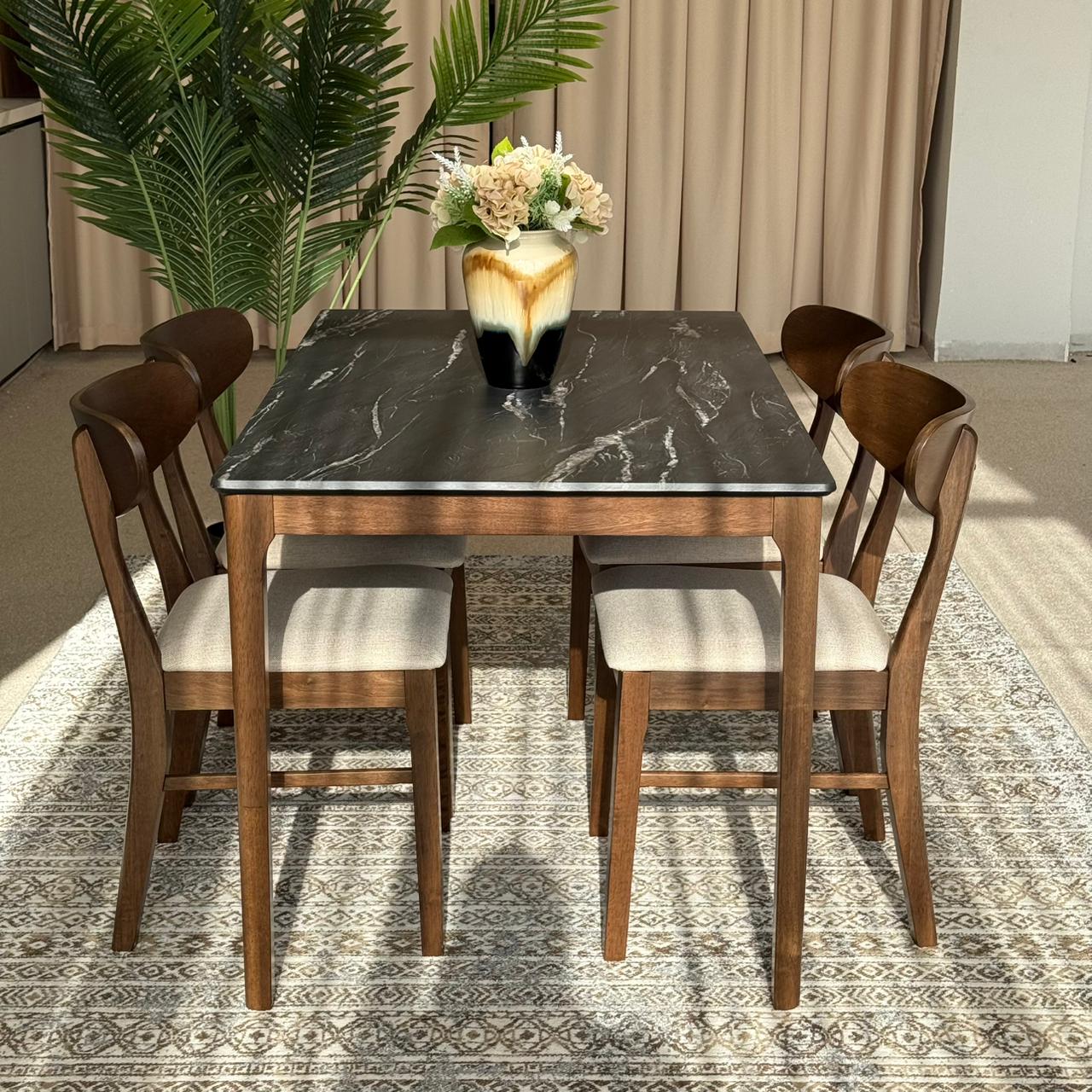 ADRIAN LETIZA Table with IYAN Modern Chairs – Luxury Dining Set